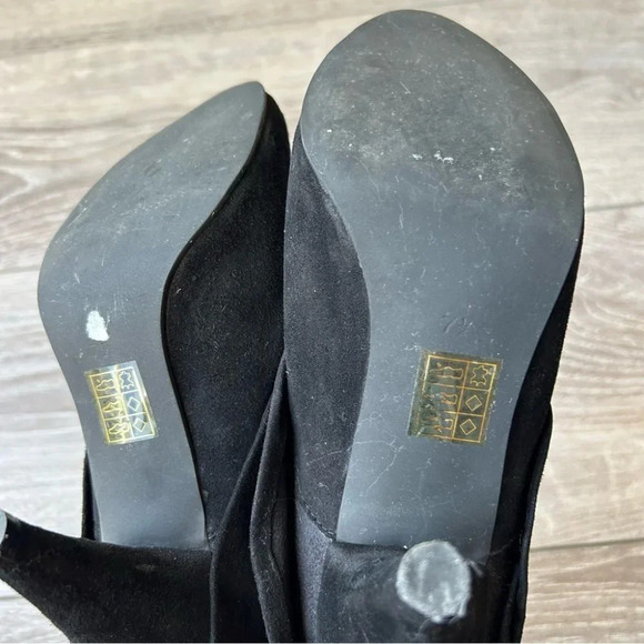 JC Jeffrey Campbell  Black Suede Heeled Ankle Boots - Picture 10 of 14